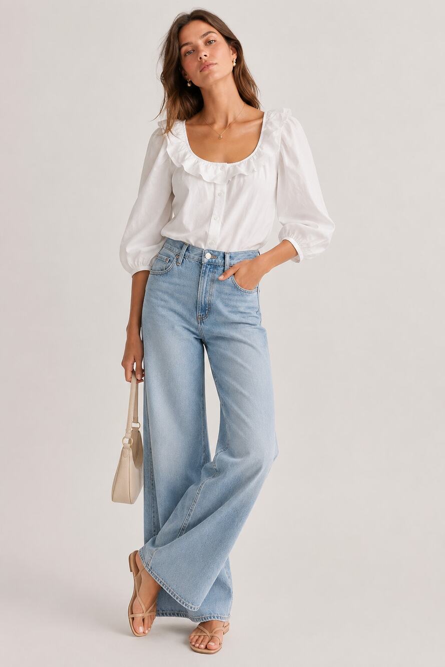 AYR The Frill Seeker Ruffle Blouse White Size Small